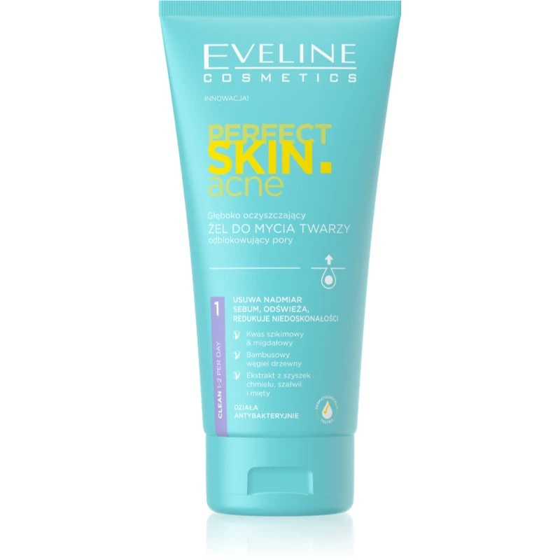 Eveline Cosmetics Perfect Skin .acne hluboce čisticí gel pro problematickou pleť, akné 150 ml