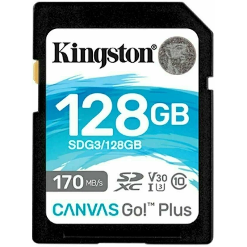 Kingston 128GB SDXC Canvas Go! Plus CL10 U3 V30