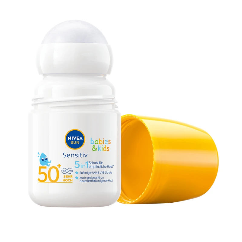 Nivea Opalovací mléko pro děti SPF 50+ (Sun Kids Protect & Sensitive Roll-On) 50 ml