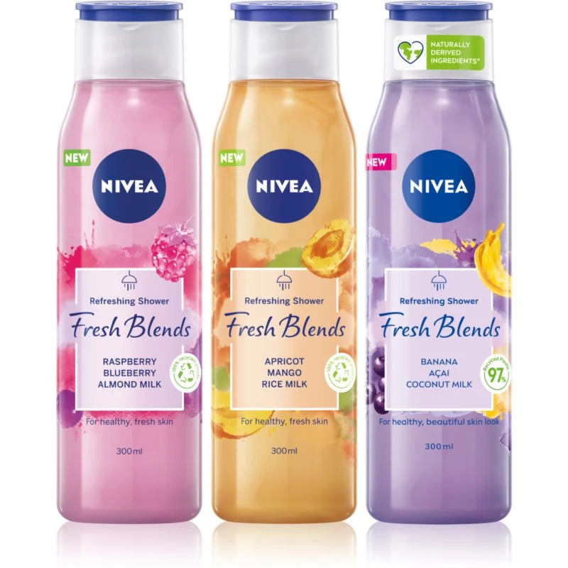 Nivea Fresh Blends svěží sprchový gel 3 x 300 ml (výhodné balení)