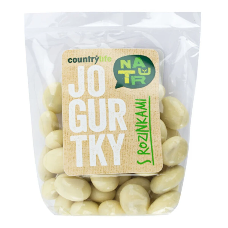 Country Life Jogurtky s rozinkami 100 g