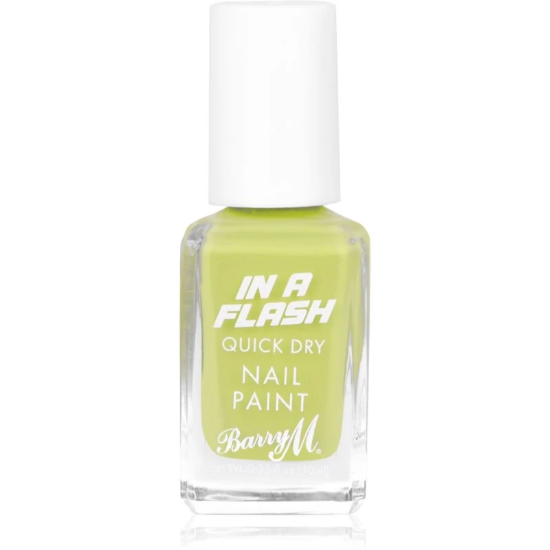 Barry M IN A FLASH rychleschnoucí lak na nehty odstín Lightspeed Lime 10 ml