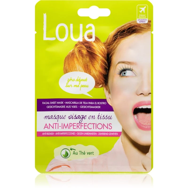 Loua Anti-Blemish Face Mask plátýnková maska s čisticím efektem 23 ml