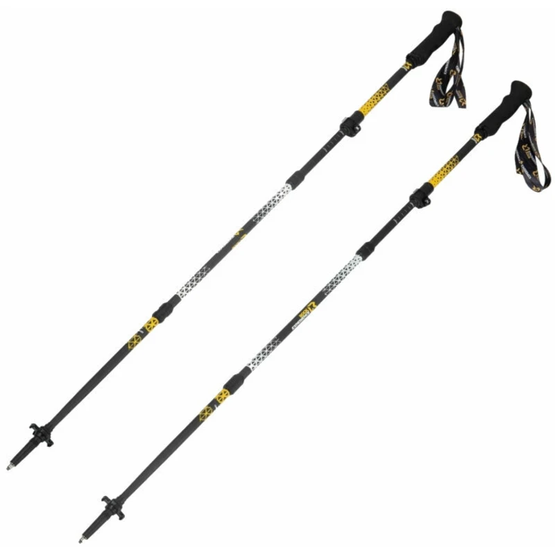 Rock Experience Dynamic Z Evo Carbon Folding Trekking Poles Caviar/Bright White/Old Gold 115-135 cm