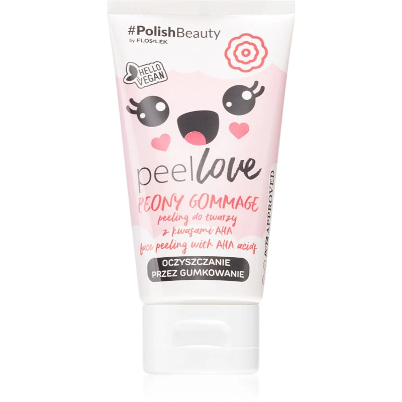 FlosLek Laboratorium Peel Love Peony čisticí pleťový peeling s AHA kyselinami 75 ml