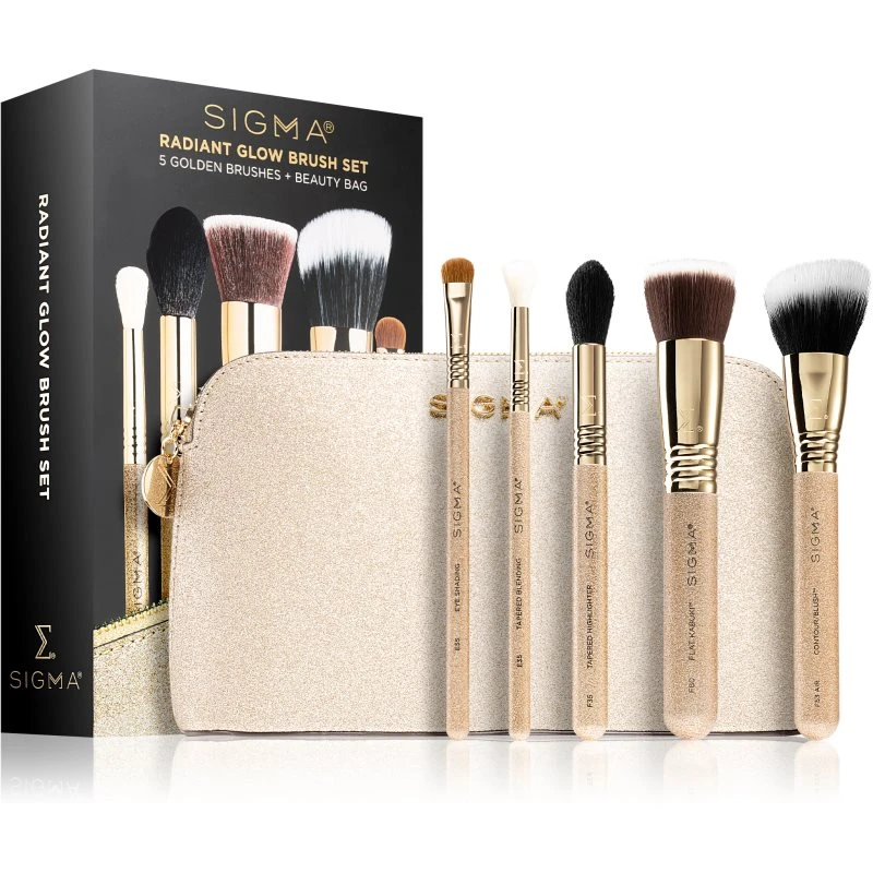 Sigma Beauty Radiant Glow Brush Set cestovní sada štětců s taštičkou