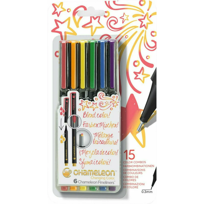 Chameleon Fineliner Primar 6 ks