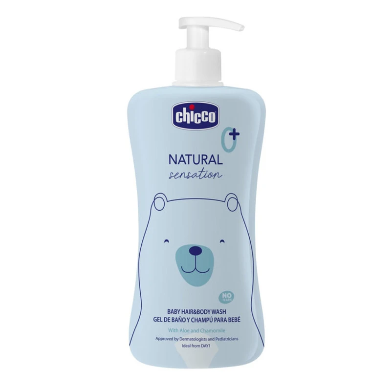 CHICCO Šampon na vlasy a tělo Natural Sensation s aloe a heřmánkem 500ml, 0m+