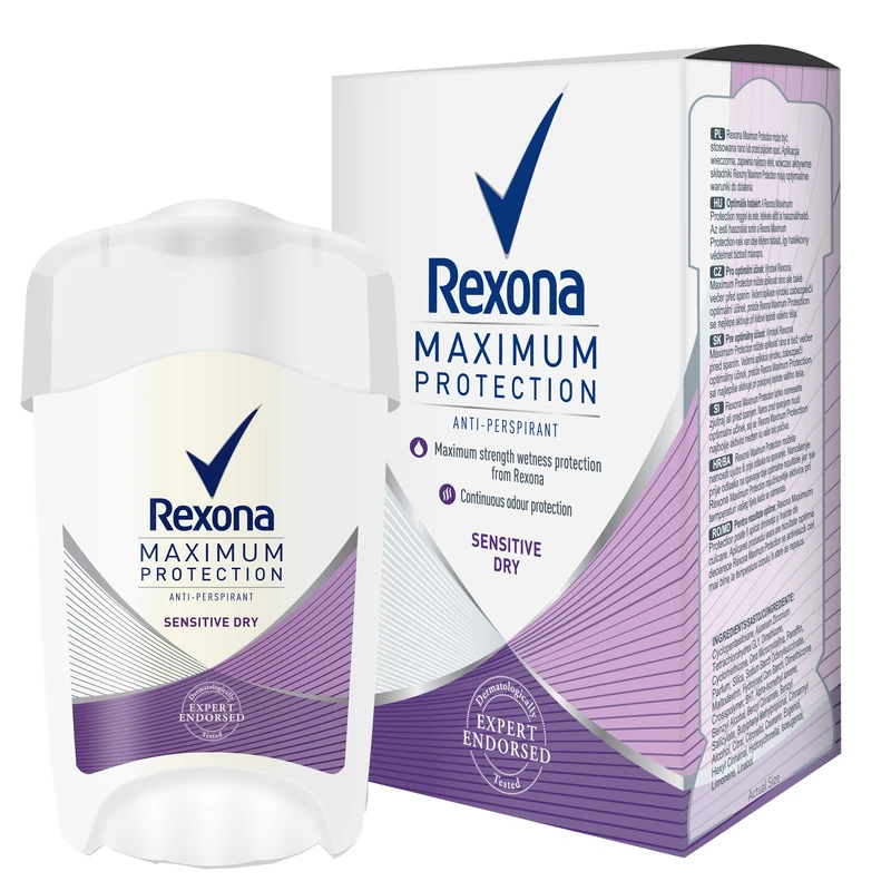 Rexona Tuhý deodorant Woman Maximum Protection Sensitive Dry 45 ml