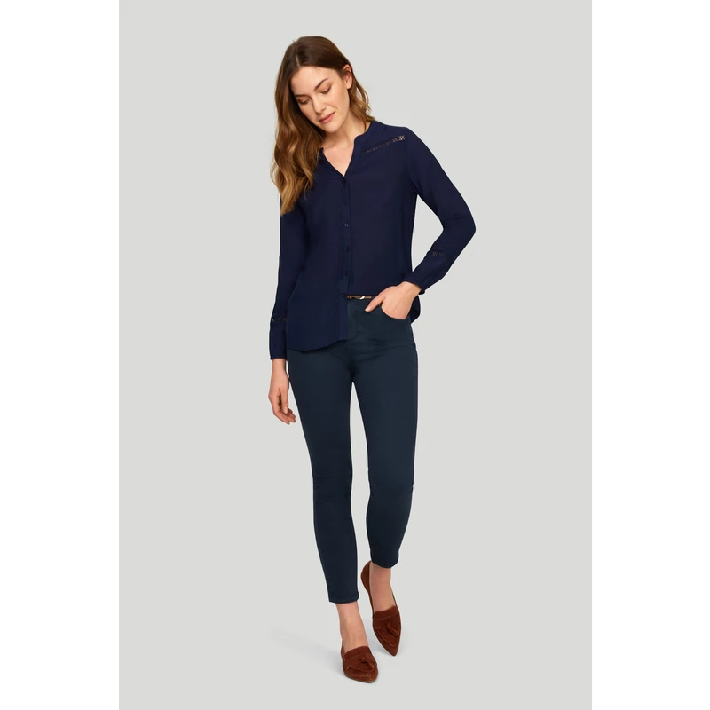 Greenpoint Woman's Blouse BLK01300 Navy Blue