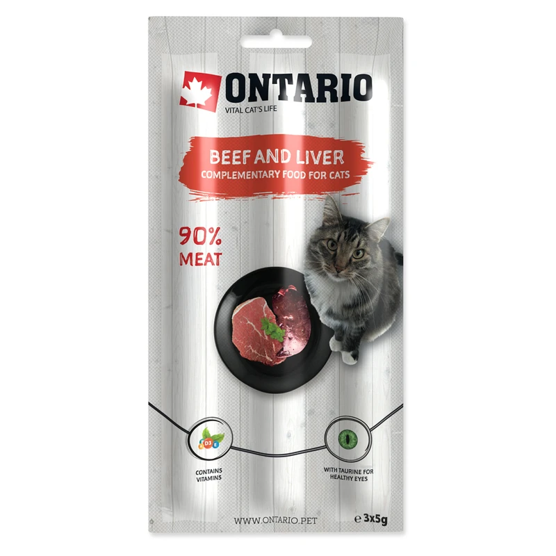 Ontario Stick for cats Beef&Liver 3x5g