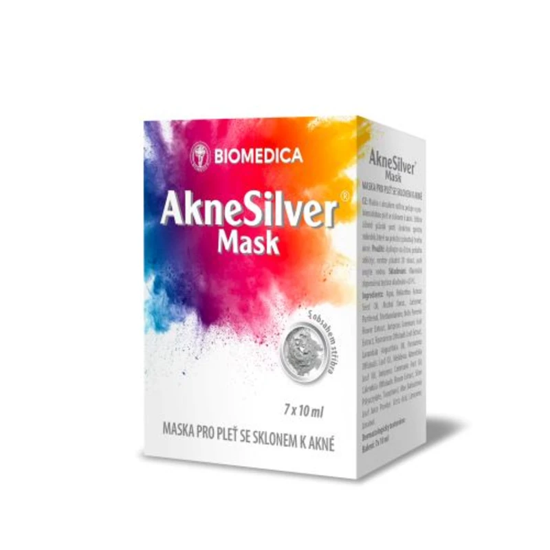 Biomedica AkneSilver Mask čisticí maska pro problematickou pleť, akné 7x10 ml