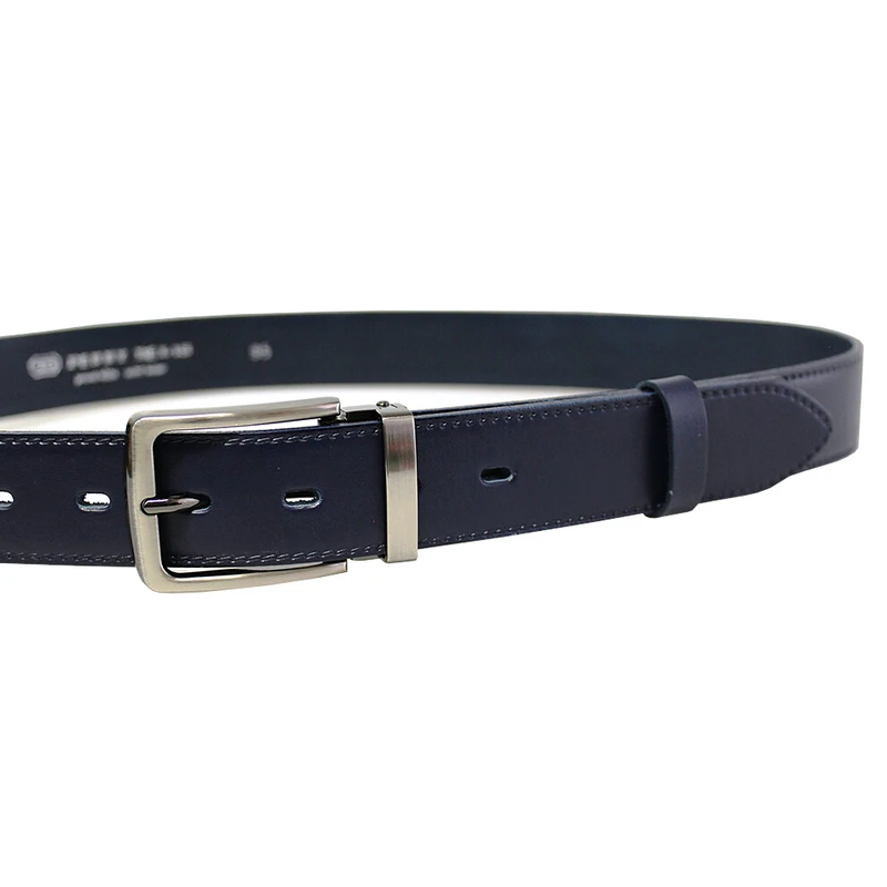 Penny Belts Pánský kožený společenský opasek 35-020-2-56 blue 95 cm