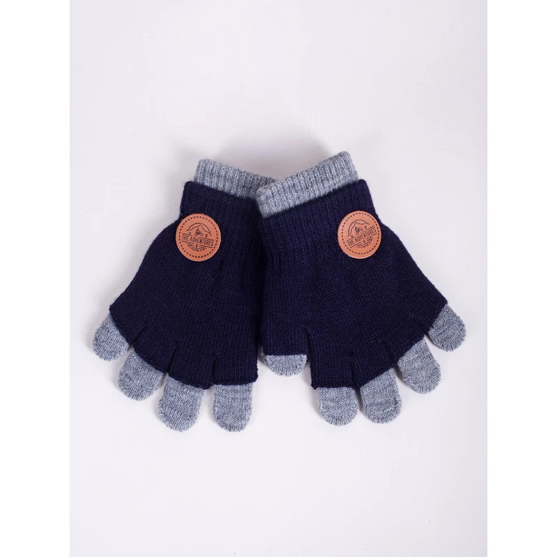 Yoclub Kids's Gloves RED-0242C-AA50-003 Navy Blue