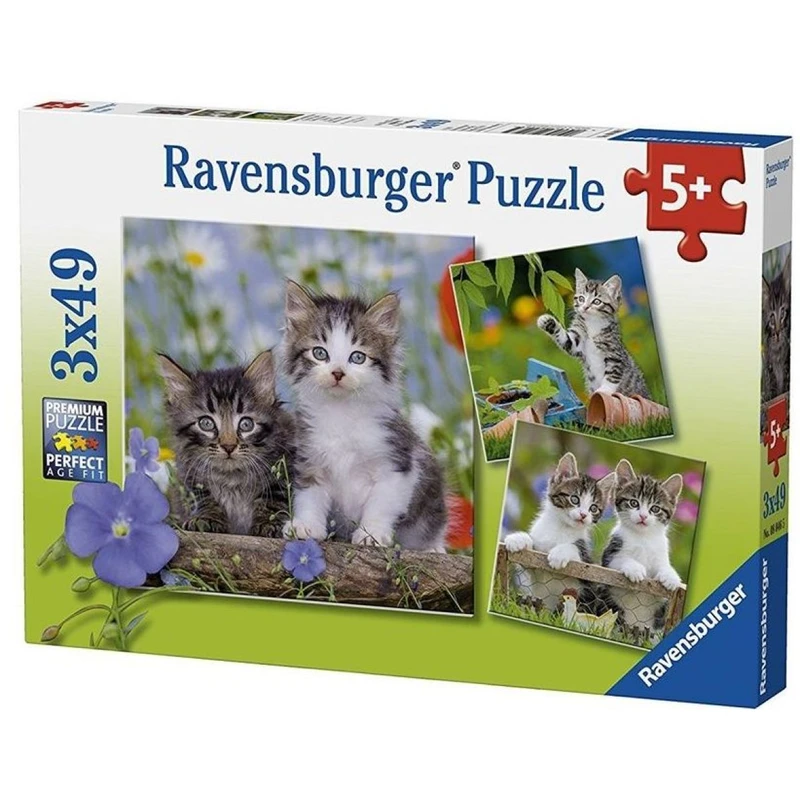 Ravensburger Puzzle Premium Koťata 3 x 49 dílků