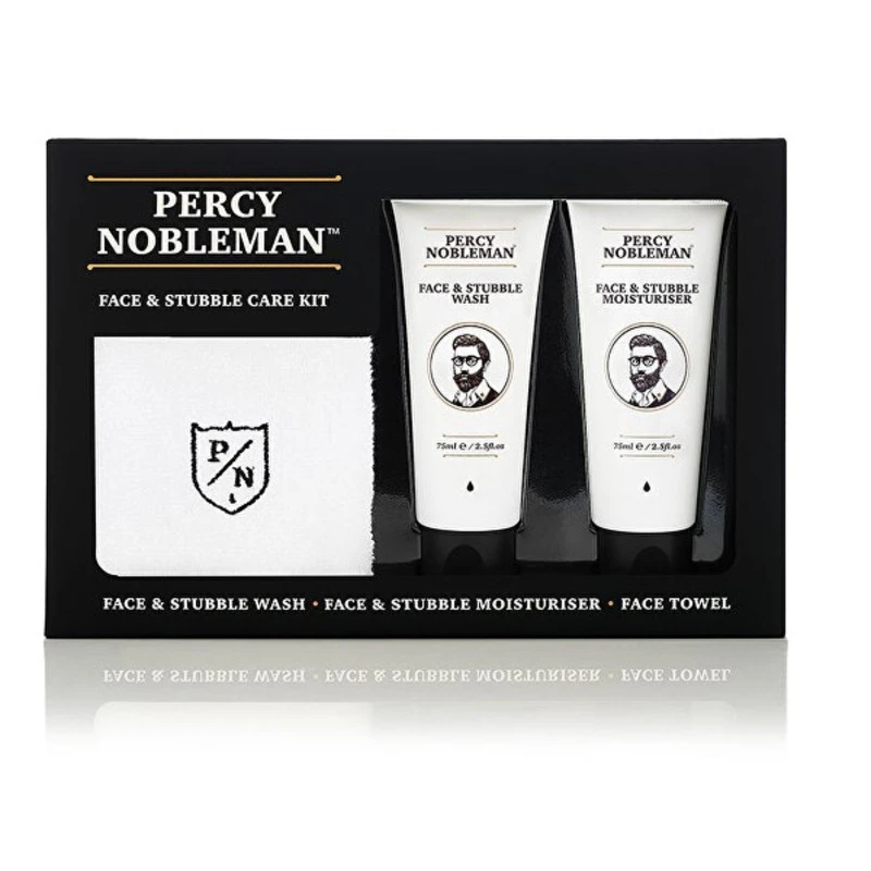 Percy Nobleman Pánská dárková sada péče o pleť a vousy (Face & Stubble Care Kit)