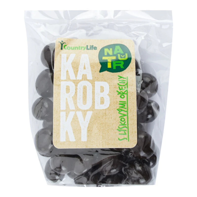 Country Life Karobky s lískovými ořechy 100 g