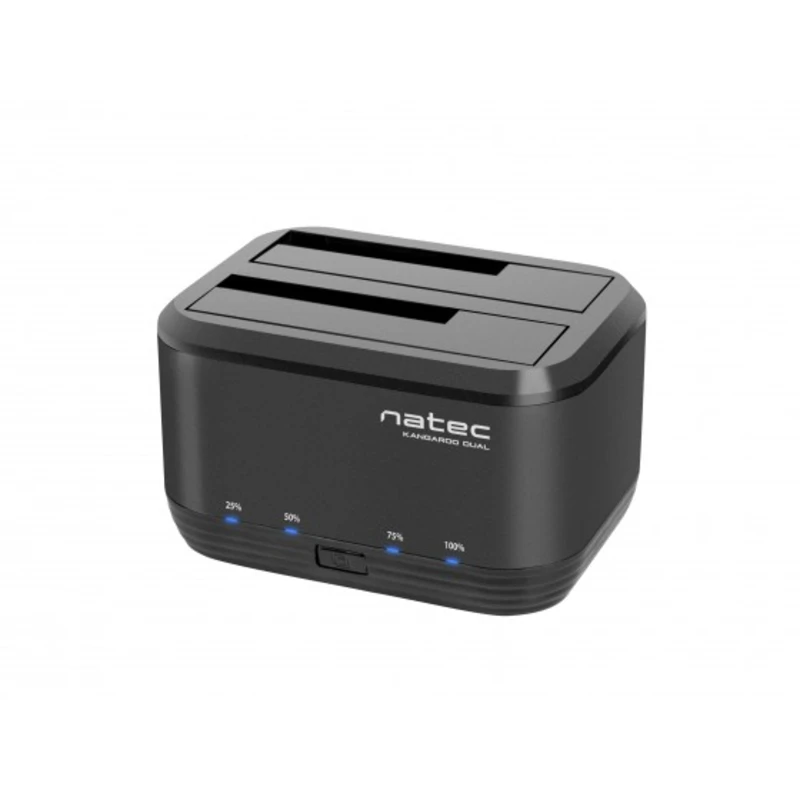 Dokovací stanice pro HDD 2,5"/3,5" USB 3.0 Natec Kangaroo Dual, funkce klonování, napájecí adaptér