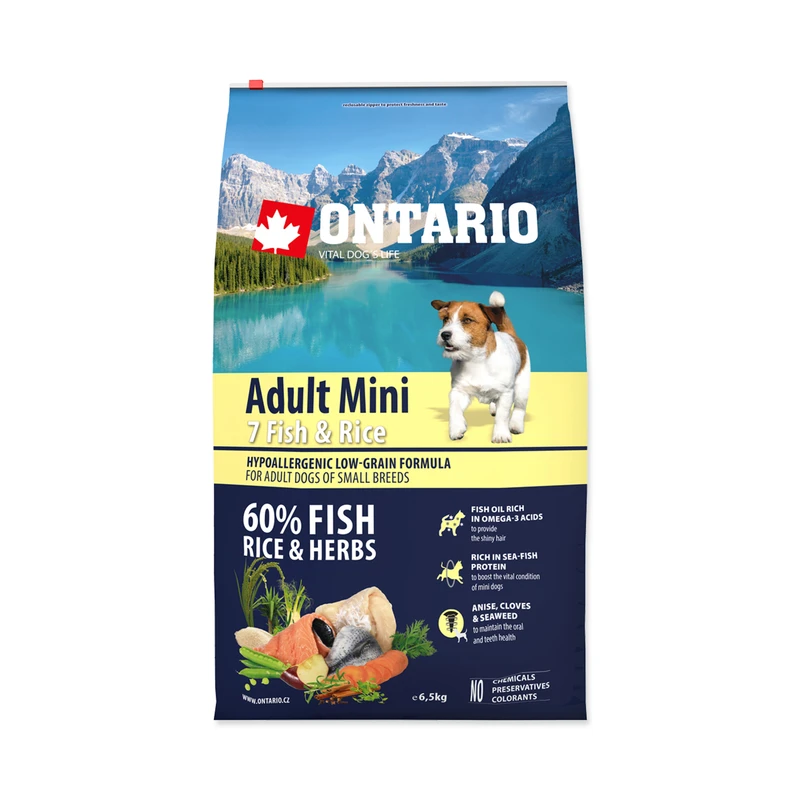 Ontario Adult Mini Fish & Rice 6,5kg