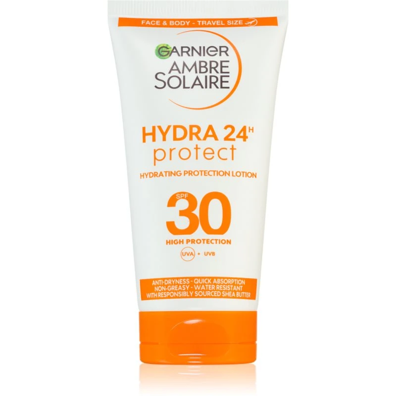 Garnier Ambre Solaire Hydra Protect ochranný krém na obličej a tělo cestovní balení SPF 30 50 ml