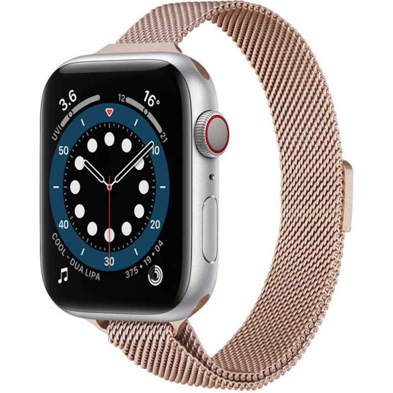 4wrist Ocelový milánský tah pro Apple Watch - Rose Gold 38/40/41 mm