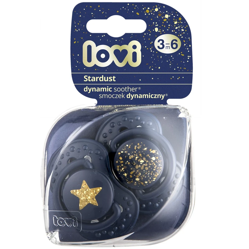 LOVI Silikónový dudlík dynamický Stardust 3-6 m 2 ks