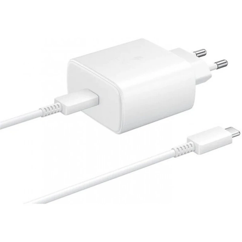 Nabíječka samsung 1x usb typ c, 45w + kabel usb typ c, bílá