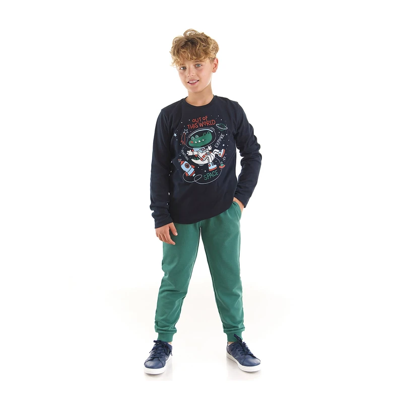 Denokids Astronaut Crocodile Boy T-shirt Trousers Set