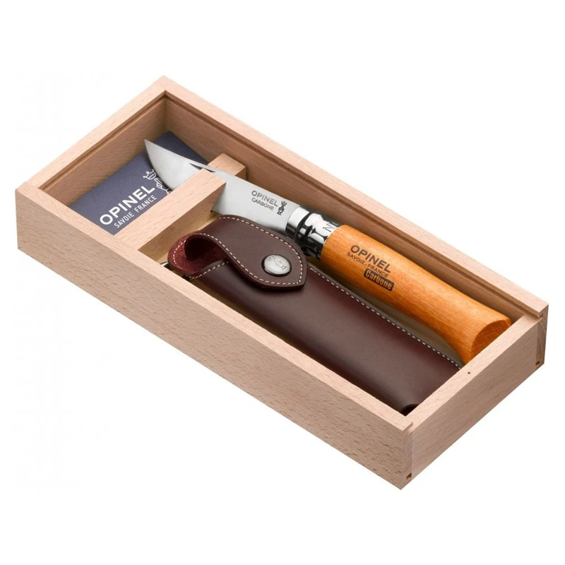 Opinel VR N°08 Carbon + pouzdro + box viz obrázek Zavírací nůž