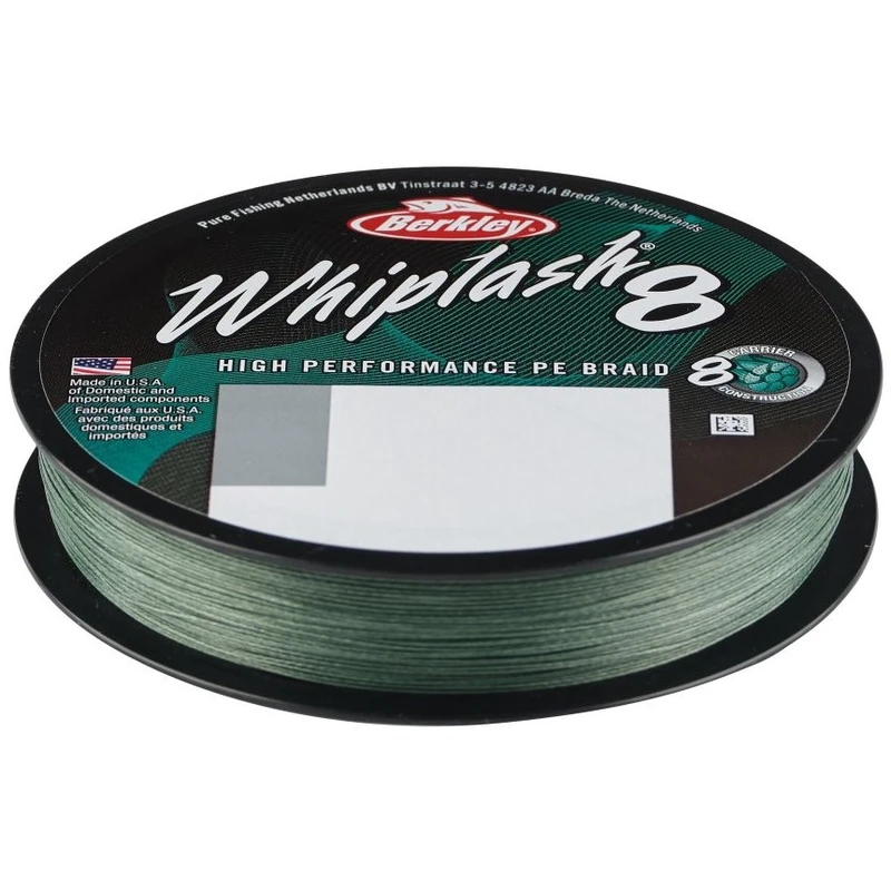 Berkley splétaná šňůra whiplash 8 150 m green-průměr 0,20 mm / nosnost 27,7 kg