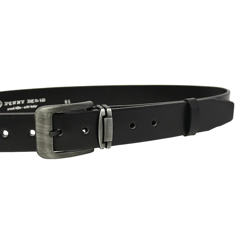 Penny Belts Pánský kožený opasek 507-60 black 90 cm