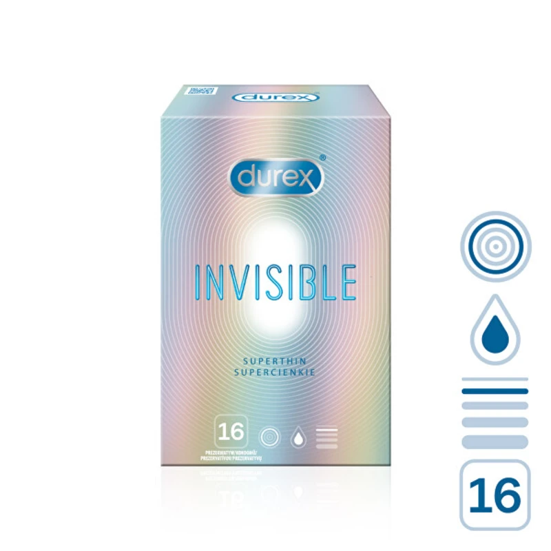 Durex Invisible Superthin kondomy 16 ks