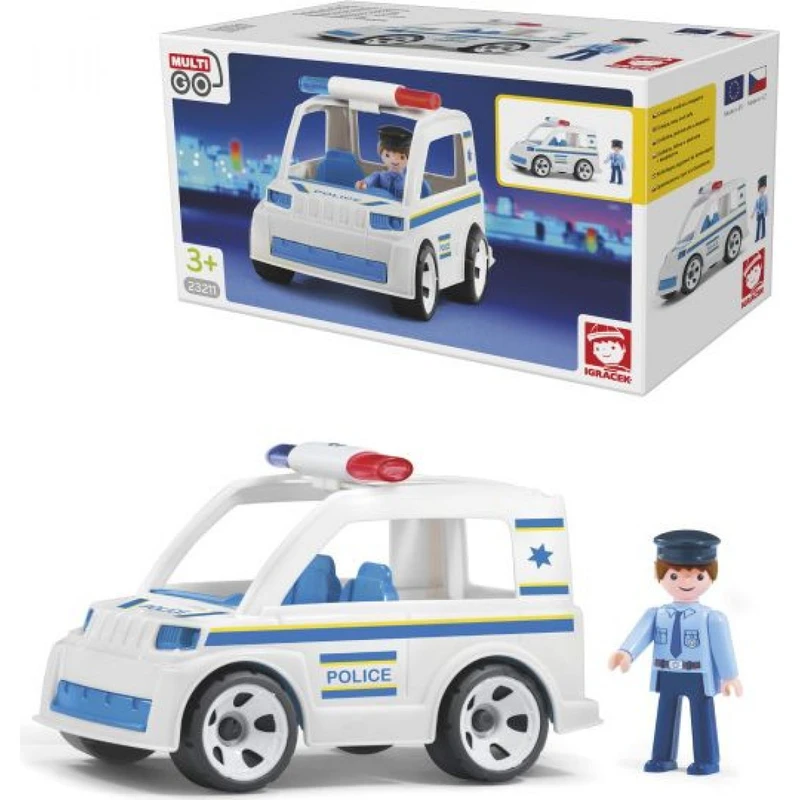 Igráček Policejní auto s policistou