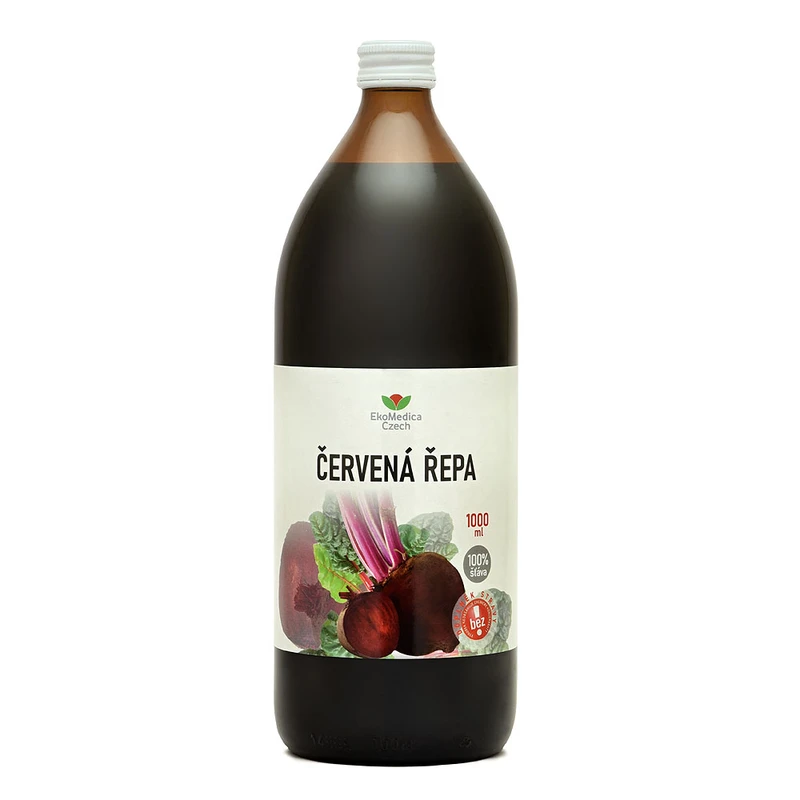 EkoMedica Czech Červená řepa - 100% šťáva z červené řepy 1000 ml