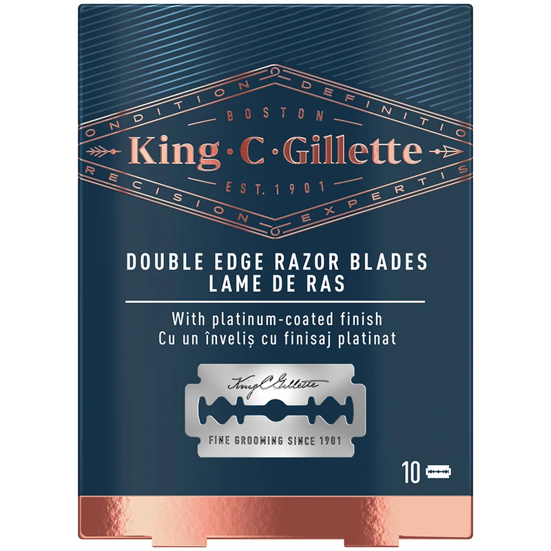 King C. Gillette Double Edge Razor Blades náhradní žiletky 10 ks