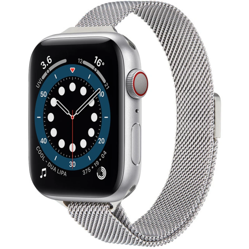 4wrist Ocelový milánský tah pro Apple Watch - Silver 42/44/45/49 mm