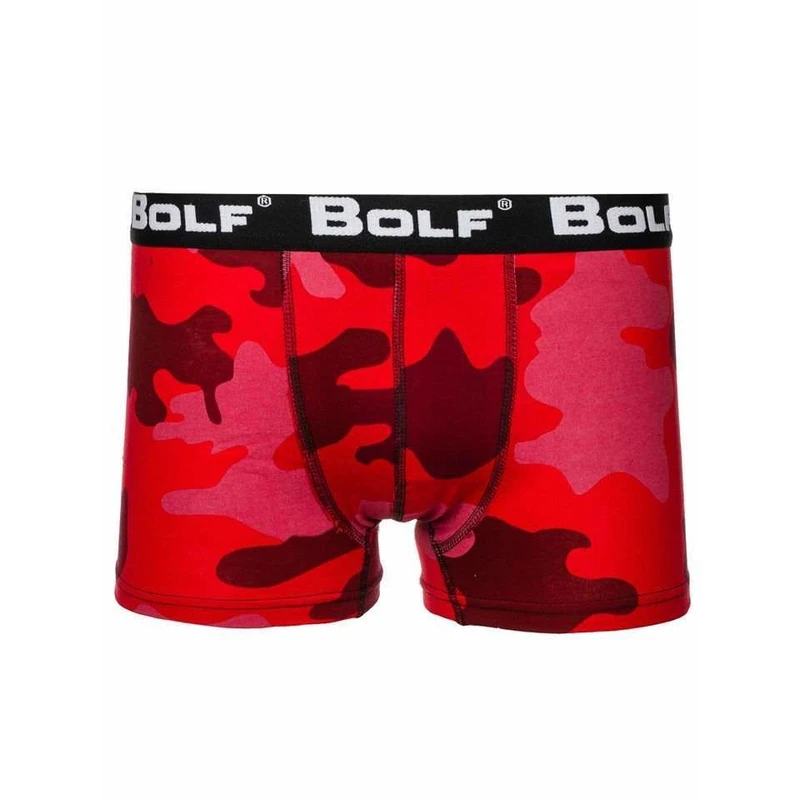 Maskáčovo-červené pánské boxerky Bolf 0953-2