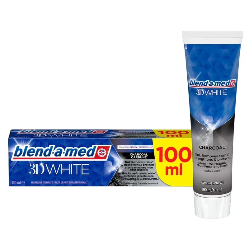 Blend-a-med 3D White Charcoal bělicí zubní pasta s aktivním uhlím 100 ml