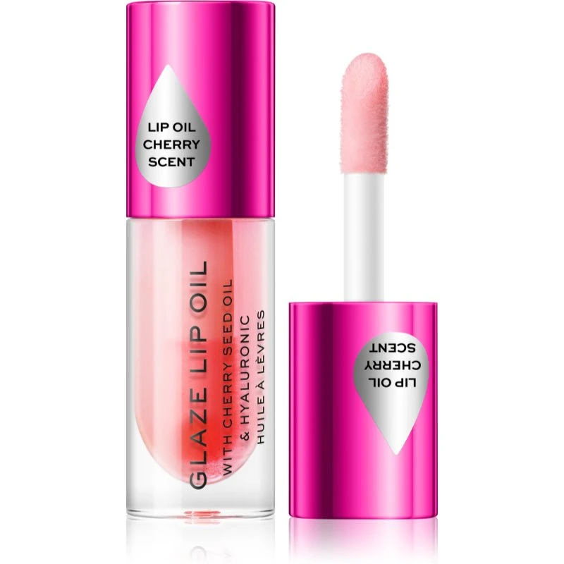 Makeup Revolution Glaze olej na rty odstín Glam Pink 4,6 ml