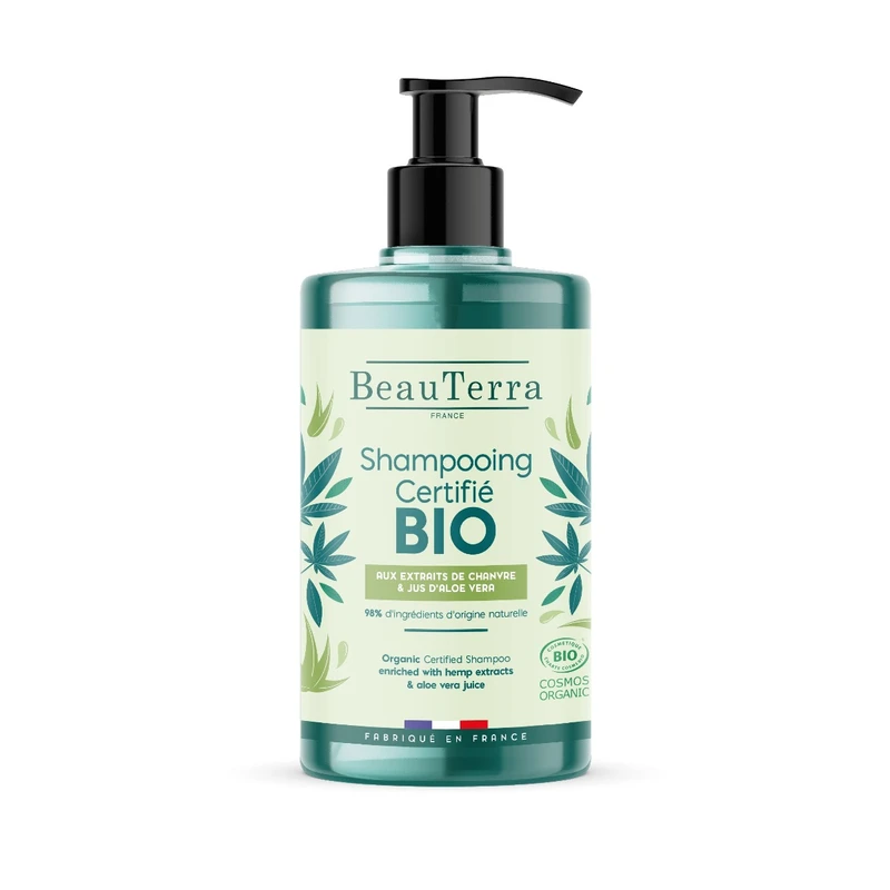 BeauTerra Šampon Aloe vera a konopí BIO 750 ml