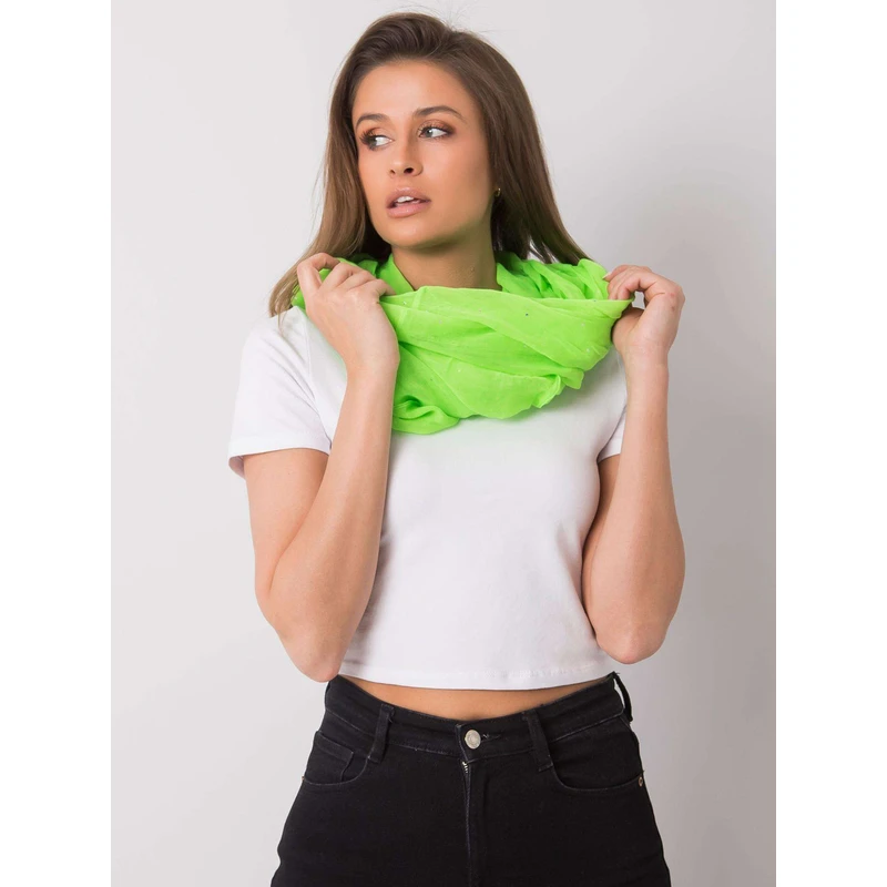 Fluo green viscose neck warmer