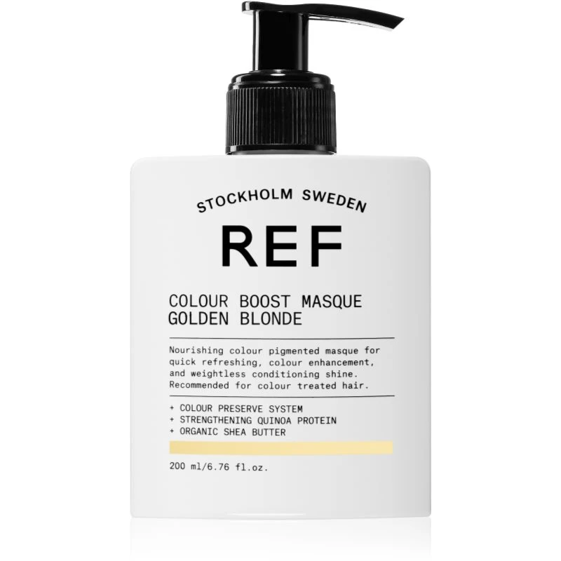 REF Colour Boost Masque jemná vyživující maska bez permanentních barevných pigmentů Golden Blonde 200 ml