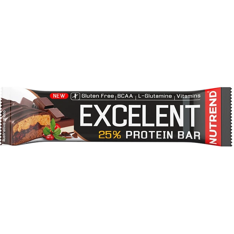 Nutrend Excelent Bar Double 40 g čokoláda - nugát s brusinkami