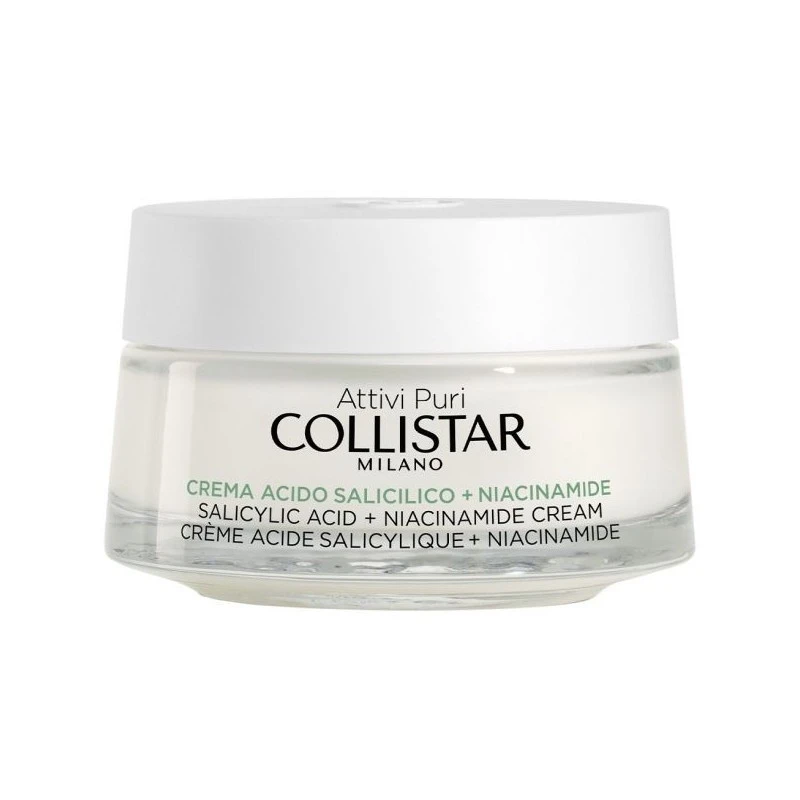 Collistar Attivi Puri Salicylic Acid + Niacinamide zklidňující krém s kyselinou salicylovou 50 ml