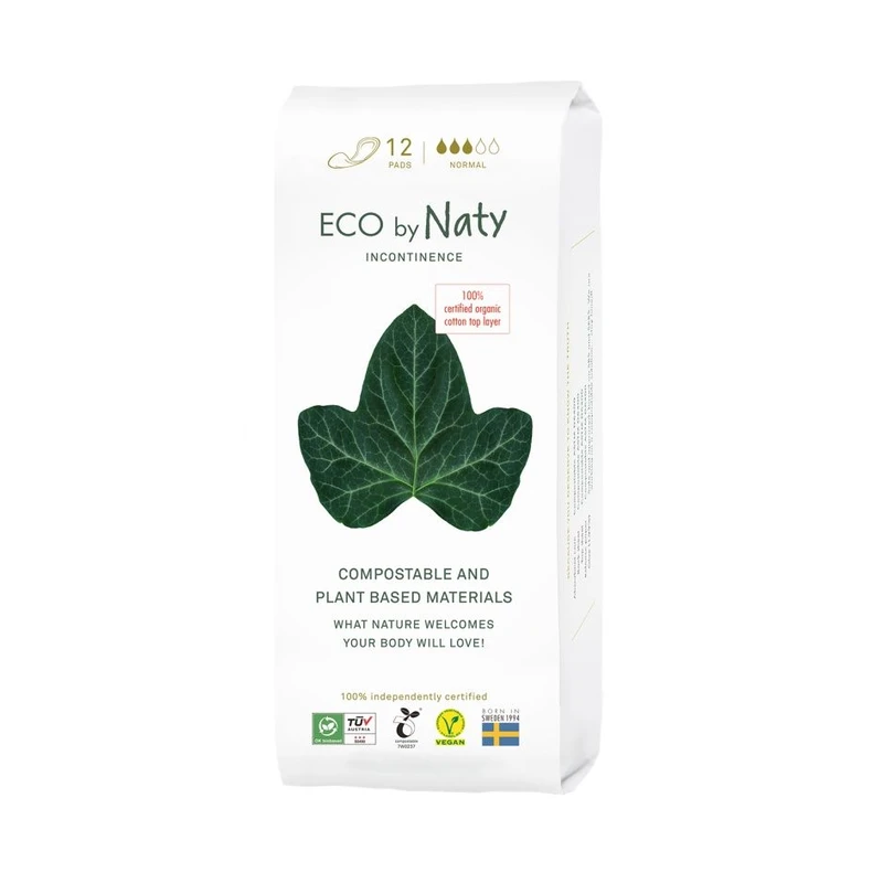 Eco by Naty Dámské ECO inkontinenční vložky Naty - normal (12 ks)