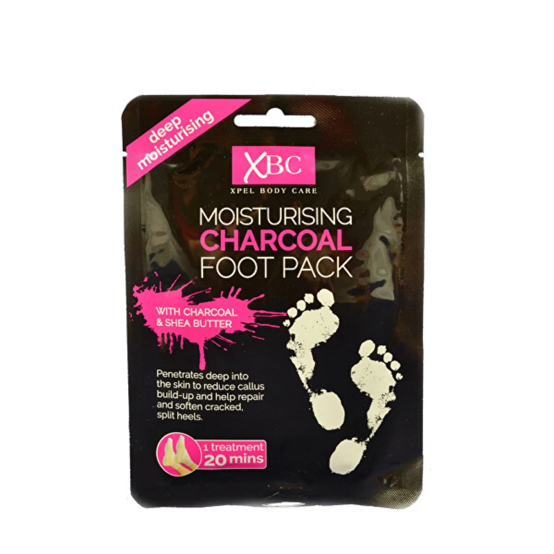 XPel Hydratační ponožky s aktivním uhlím Charcoal Foot Pack 1 pár