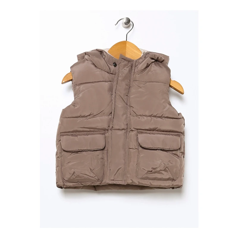 Koton Plain Light Brown Baby Vest 3wmb20006tw