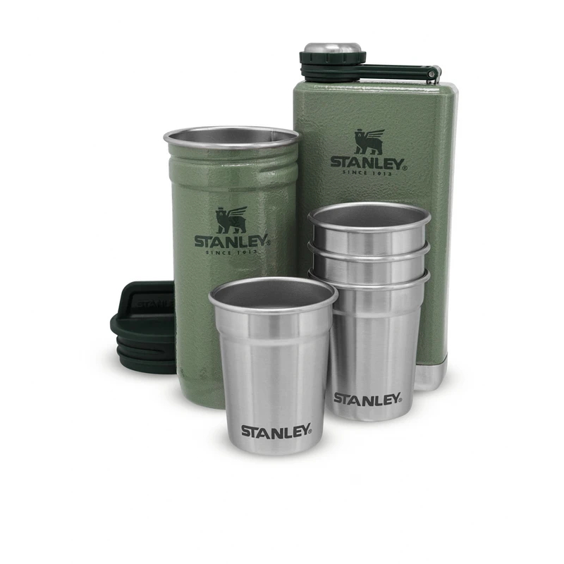 STANLEY® Dárkový set STANLEY Adventure Series placatka / butylka 250ml + panáky 4ks - zelený