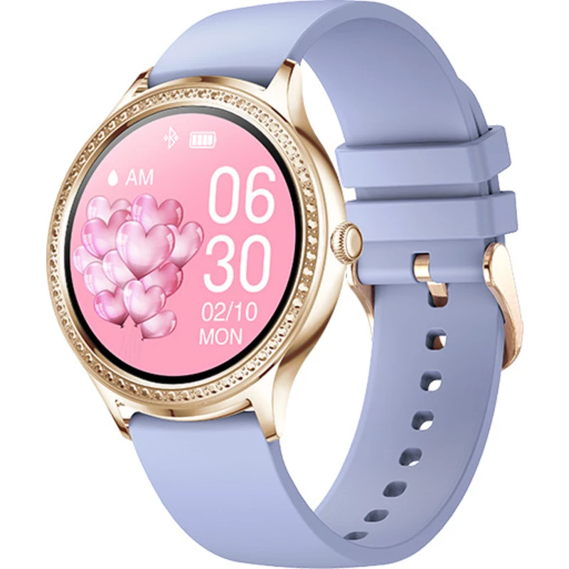 Wotchi Smartwatch W35AK - Gold Purple Silicone