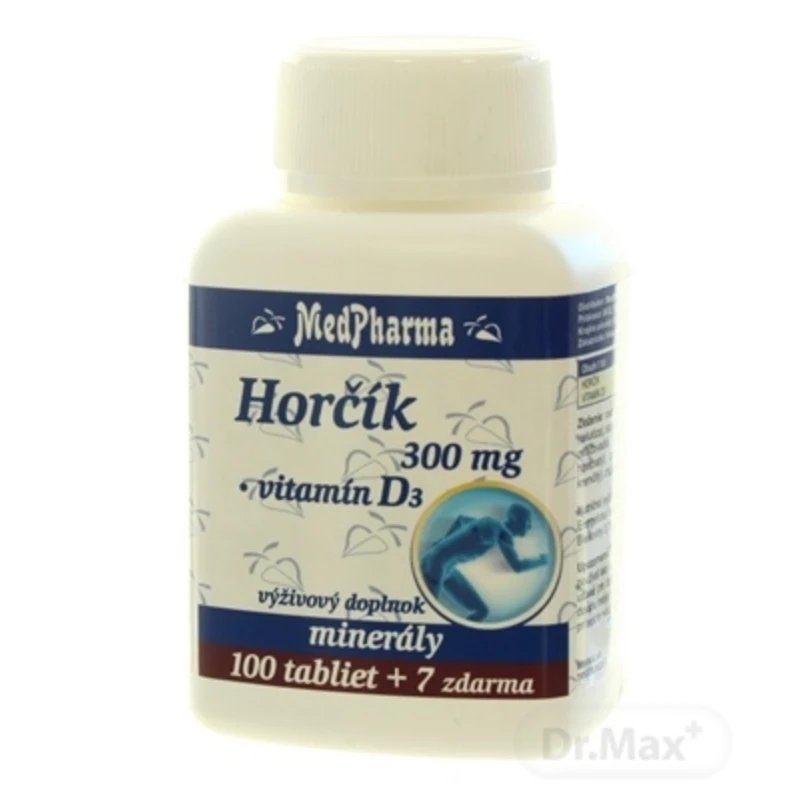 MEDPHARMA Hořčík 300 mg + vitamin D3 107 tablet